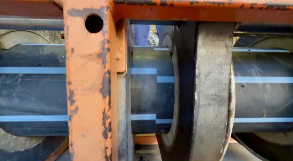 Pipe alignment is checked during a Lernna butt welding course